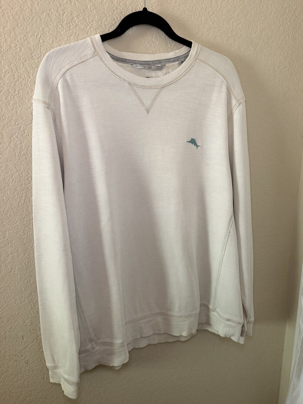 Tommy Bahama Bali Skyline Slub Crewneck Sweatshirt White Size XL